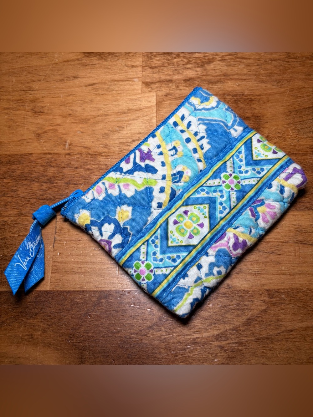 Vera Bradley Capri Blue 2007 Zipper Pouch